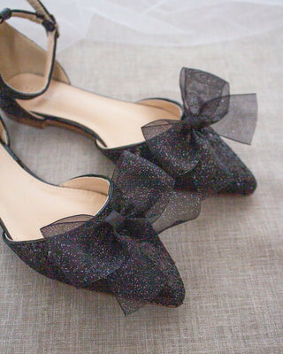 Black Glitter Shoes
