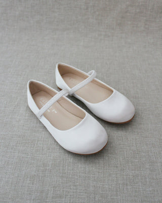 Satin Mary Jane Flats