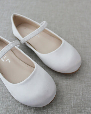 Satin Mary Jane Flats