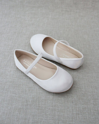 Satin Mary Jane Flats