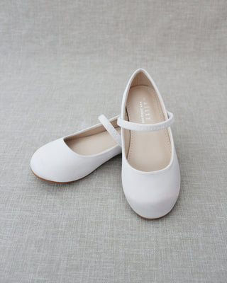 Satin Mary Jane Flats