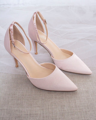 Dusty Pink Satin Evening Heels