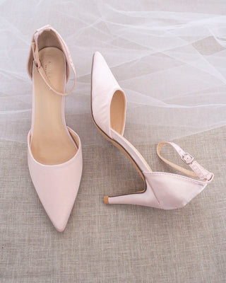 Dusty Pink Satin Evening Heels