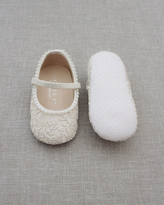Pearl Lace Flats