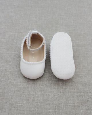 Satin Flats with Mini Pearls