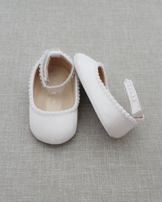 Satin Flats with Mini Pearls
