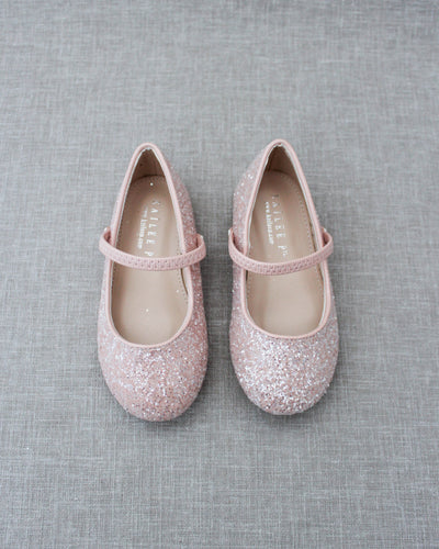 Pink glitter shoes