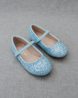 Light blue glitter shoes