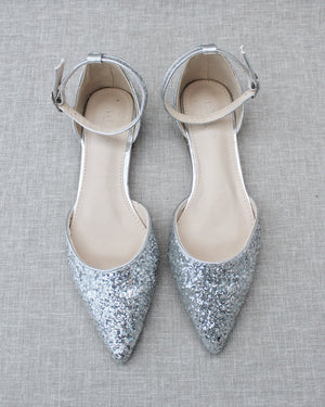 silver dress flats The Contemporary Ballet Flat Crinkle shaped toe for an on FRYE Emma Ballet Flats in
