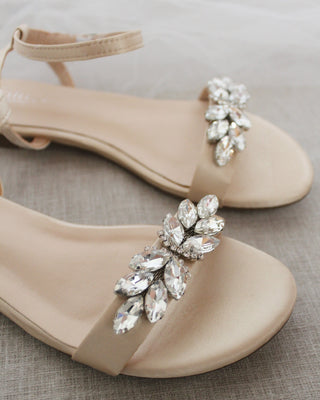 champagne flat sandals