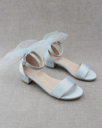 girls light blue heel sandals
