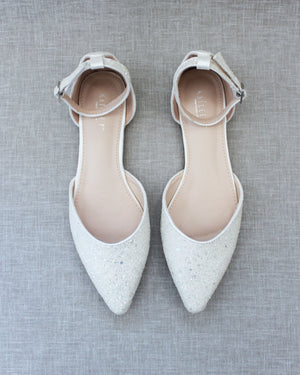 Rock Glitter Ankle Strap Flats