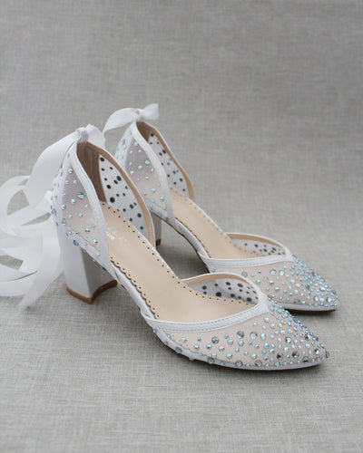 White wedding shoes
