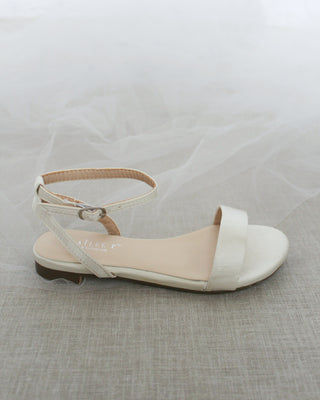 Ivory Satin Women Sandals