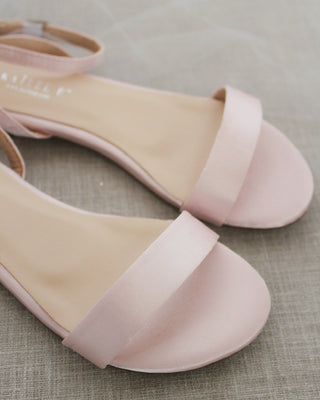 Pink Satin Women Sandals