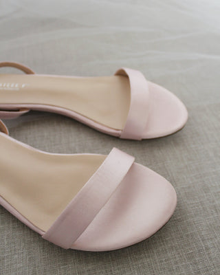Pink Satin Women Sandals
