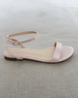 Pink Satin Women Sandals
