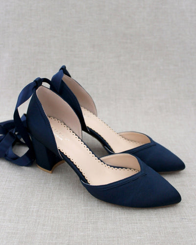 navy heels