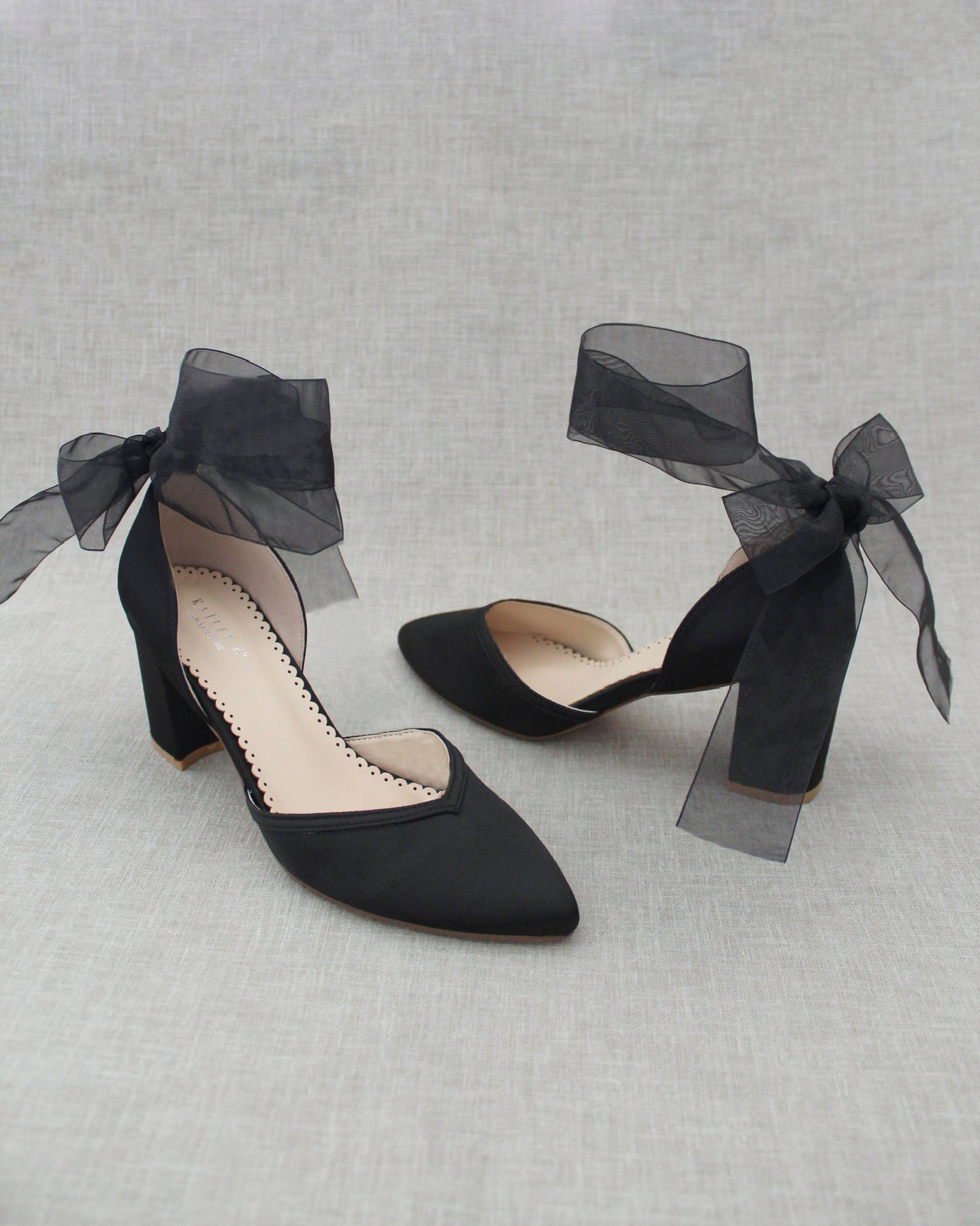 Ankle Wrap Tie Evening Block Heels, Bridesmaids Shoes, Prom Shoes ...