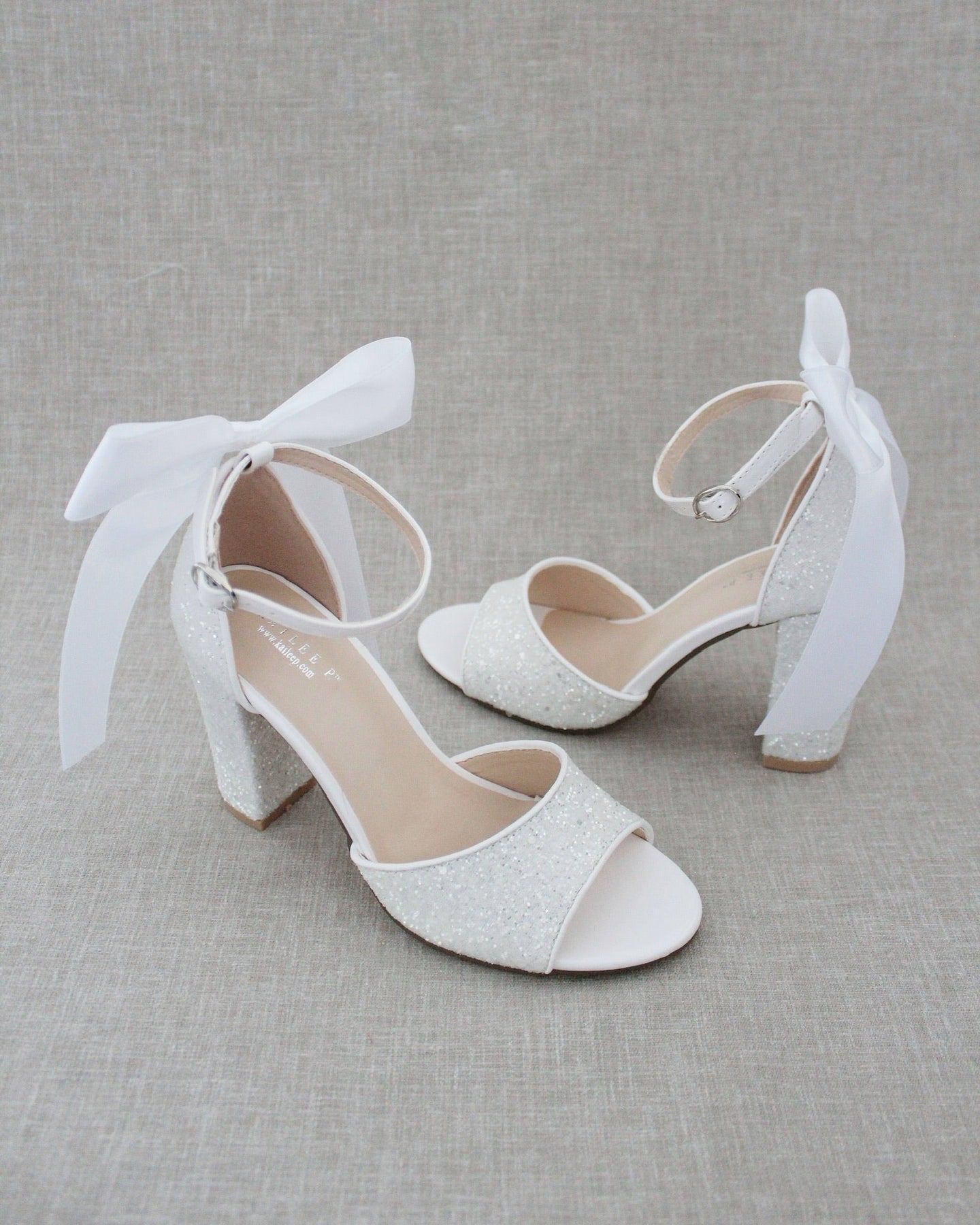 Bridal block heel sandals cheap