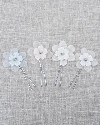 Rhinestone Flower Hair PinHair Clips