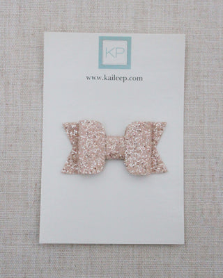 Dusty Pink Rock Glitter Hair Clip or Shoe Clip