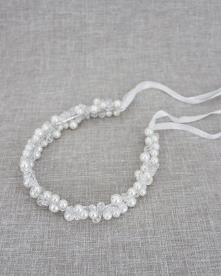 Pearl and Crystal Beaded Headpiece