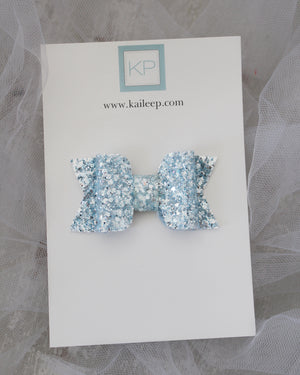 Light Blue Rock Glitter Hair Clip or Shoe Clip