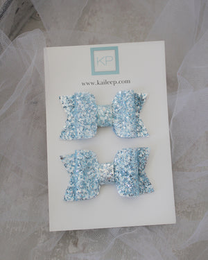 Light Blue Rock Glitter Hair Clip or Shoe Clip