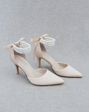 Trinity Pearl Wrap Evening Shoes