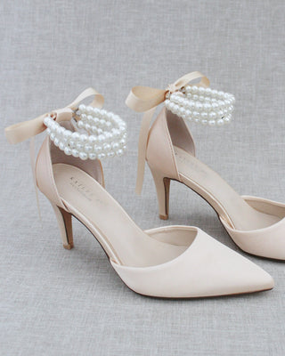 Trinity Pearl Wrap Evening Shoes