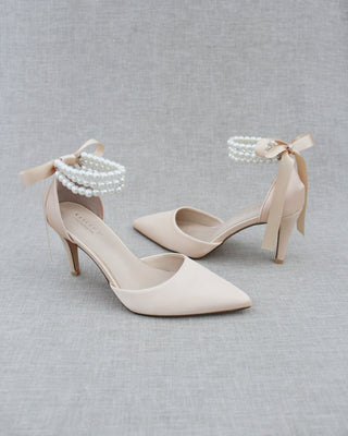 Trinity Pearl Wrap Evening Shoes