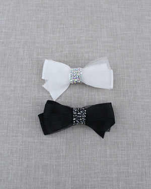 Sparkly Mesh Bow Hair Clips or Shoe Clips