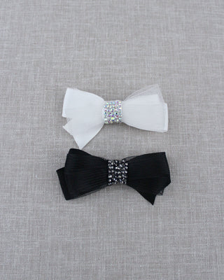 Sparkly Mesh Bow Hair Clips or Shoe Clips