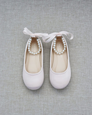 Pink Ballet Flats with Pearls