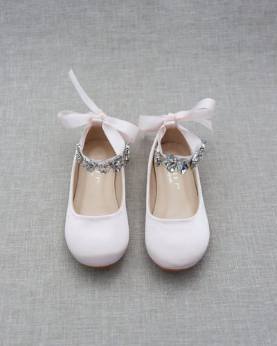 Pink Rhinestone Ballet Flats