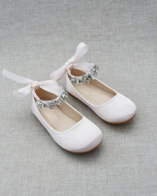 Pink Rhinestone Ballet Flats