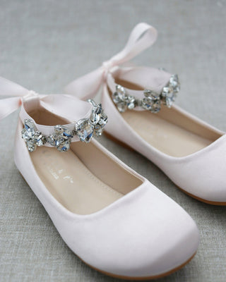 Pink Rhinestone Ballet Flats