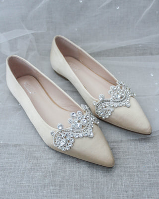 Embellished Rhinestone Evening FlatsWomen Shoes