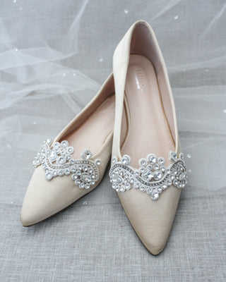 Embellished Rhinestone Evening FlatsWomen Shoes
