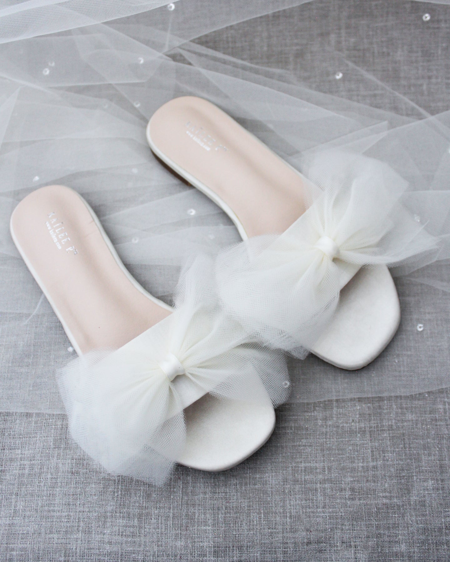 Ivory best sale slippers wedding