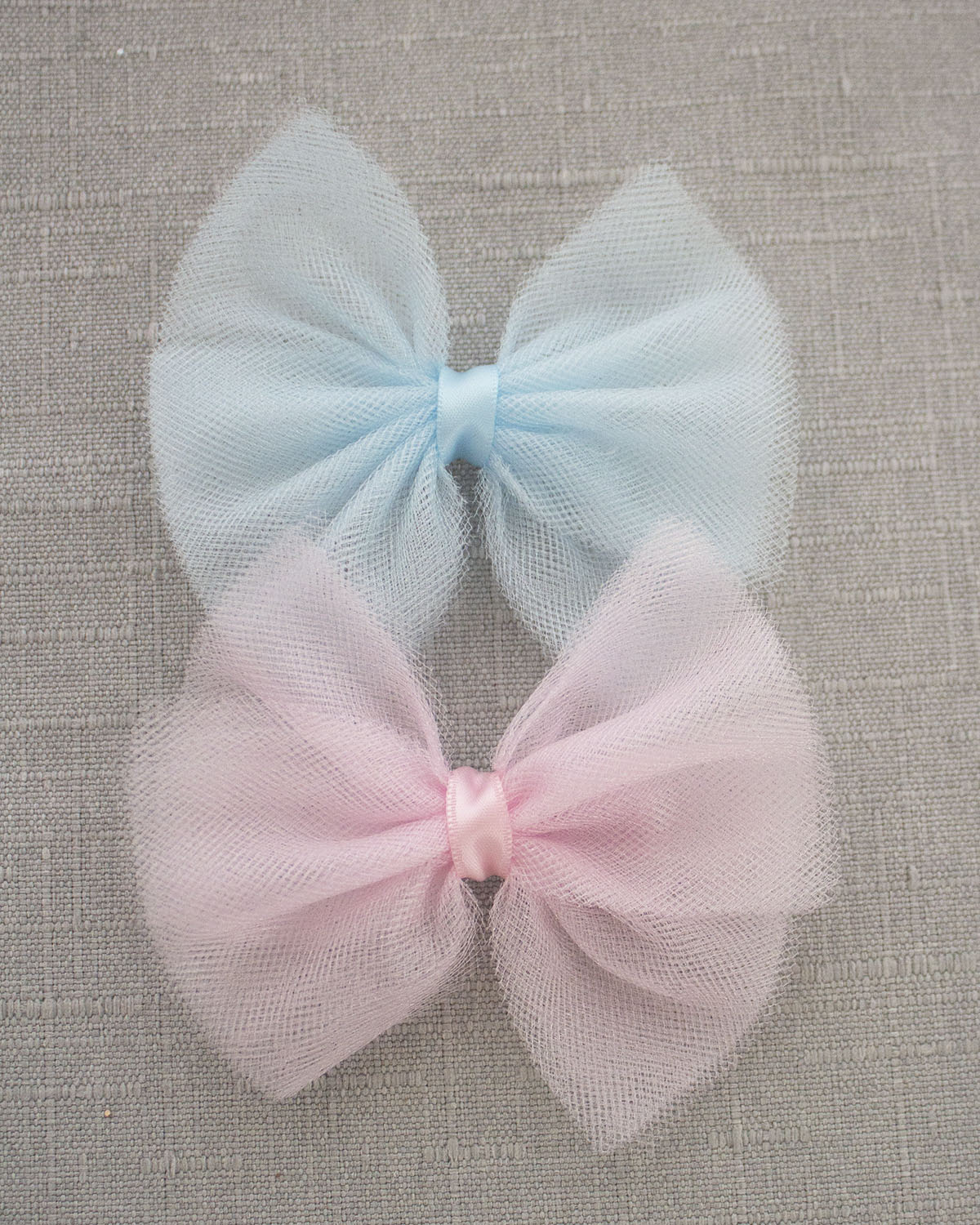 KP Accessories Butterfly Tulle Bow Hair Clips or Shoe Clips - Flower Girls Accessories, Girls Hair Accessories, Shoe Clips Pink / Small (4) / 1 Hair Clip