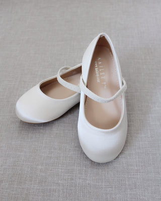 Satin Mary Jane Flats