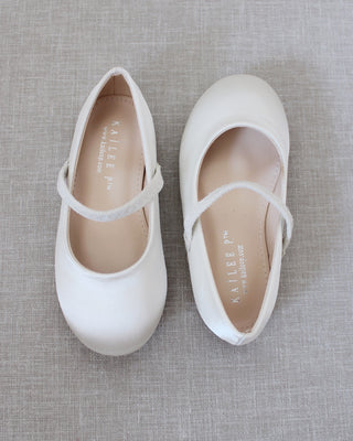 Satin Mary Jane Flats