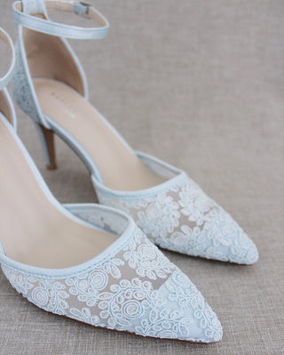 Lace Heels Wedding Shoes
