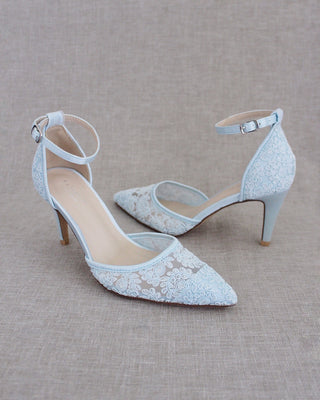 Lace Heels Wedding Shoes