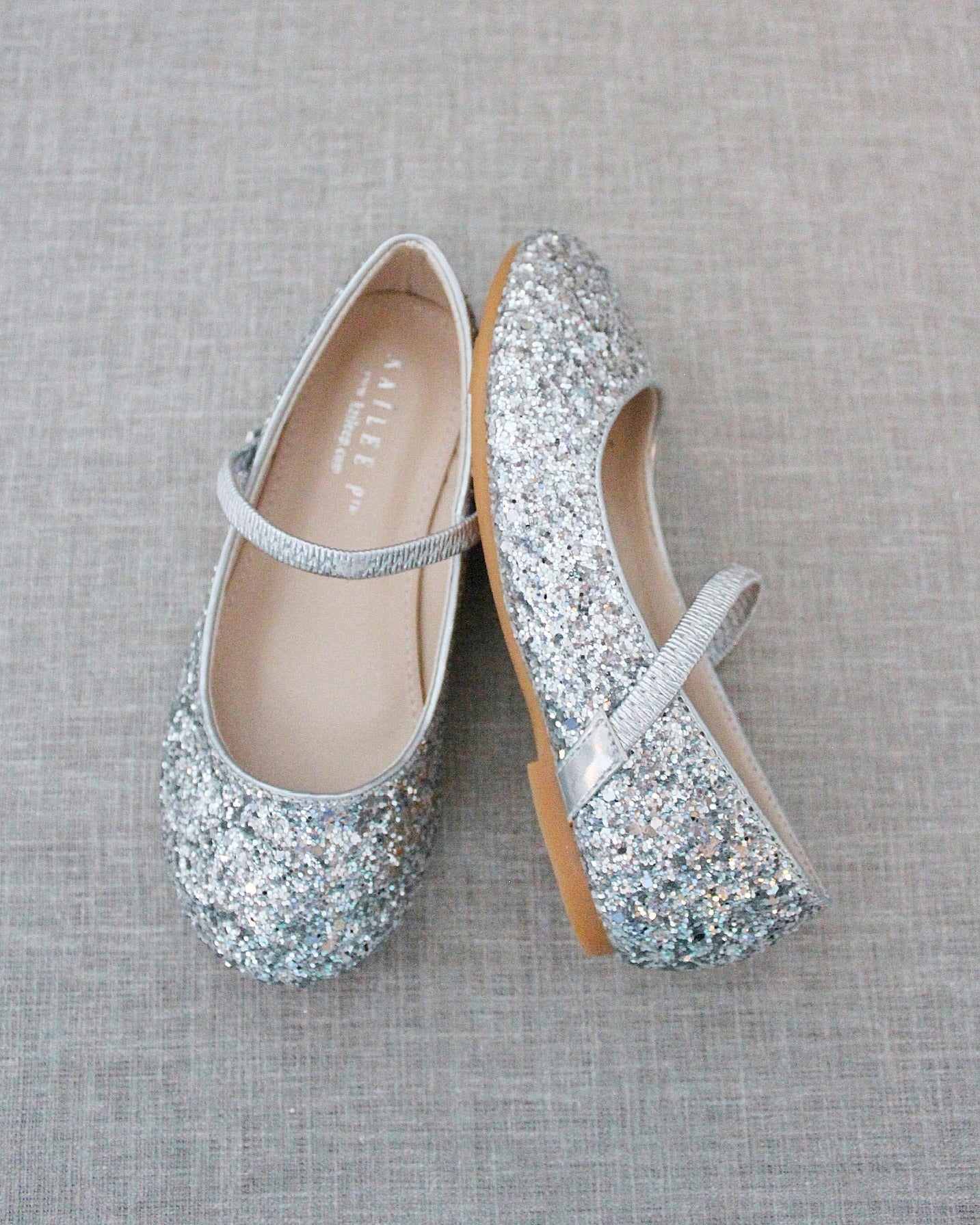 Silver bling flats deals