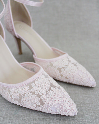 Lace Heels Wedding Shoes