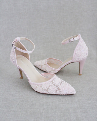 Lace Heels Wedding Shoes