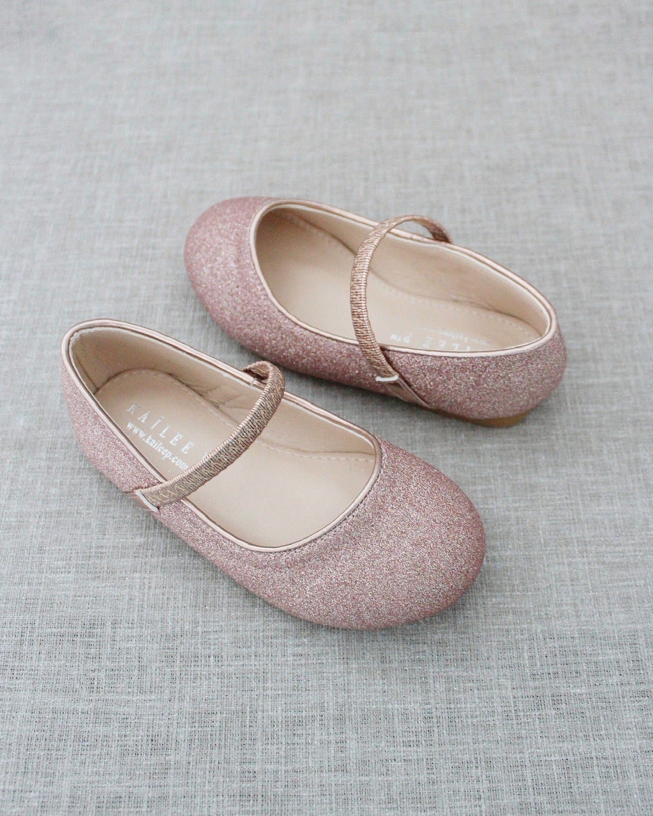 Girls Rose Gold Shoes, Ballet flats, Mary Jane, Heels, Birthday Shoes ...